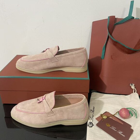 Loro Piana Women's SUMMER CHARMS WALK 13 SUEDE Loafers EU 37 - Picture 2 of 5
